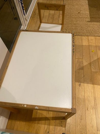 Childrens table and chair