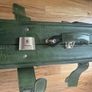 Vintage 70's Green Faux leather Suitcase VGC Image 6