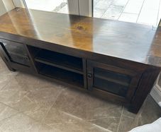 Dark wood tv unit/cabinet