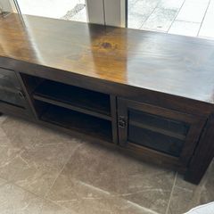 Dark wood tv unit/cabinet