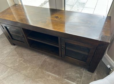 Dark wood tv unit/cabinet