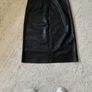 Oasis faux leather A-line skirt size 10 Image 2
