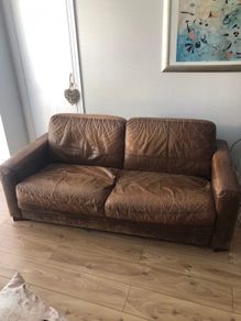 Brown Leather Sofa