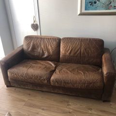 Brown Leather Sofa