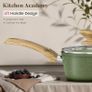 Kitchen Academy Granite Non-Stick Cookware Set 12-Piece, Sage Green Induction Hob Compatible Pots and Pans Set with Frying Pan & Saucepan, PFOA Free Image 4