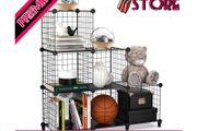 6 Cube Wire Storage Shelves, Multifunctional DIY Wire Fence Wardrobe Closet Cabinet Bookcase Bookshelf Perfect for Office/Livingroom/kitchen/Bathroom (FREE SHIPPING)