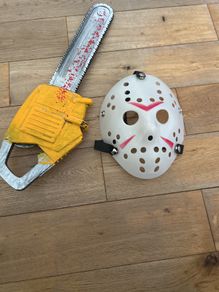 Halloween- Jason mask and electric saw
