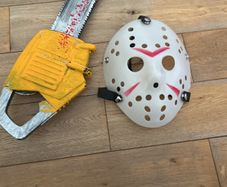 Halloween- Jason mask and electric saw