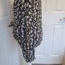 Primark Black White Floral Boho Blouse UK 14 Long Sleeve Top Image 3
