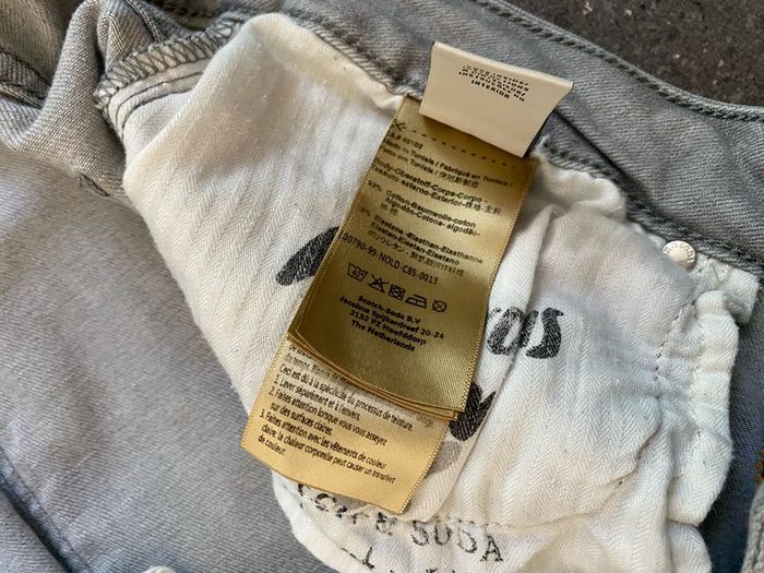 Scotch & Soda Jeans Mens 32x32 Light Gray Skim Skinny Slim Fit Stretch Denim