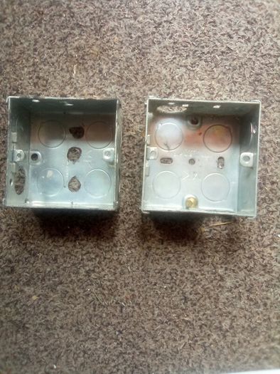 Dimmer. Switch.  And.  Light. Switch. And 2.  Flush.  Boxs