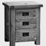 Pair of Rustic 3-Drawer Solid Oak Bedside Tables/Lockers Image 3