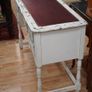 Vintage Shabby Chic Leather Top Desk Image 5