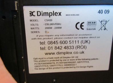 Dimplex Opti-Myst Cavendish Inset Electric Heater