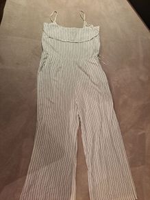 White Stripe Jumpsuit uk14