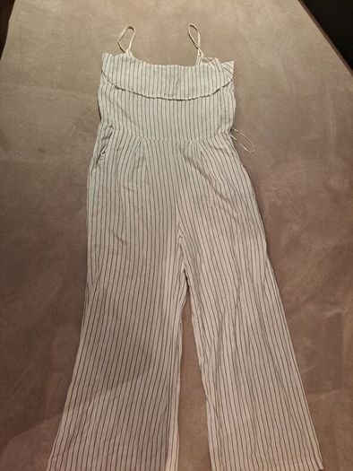 White Stripe Jumpsuit uk14