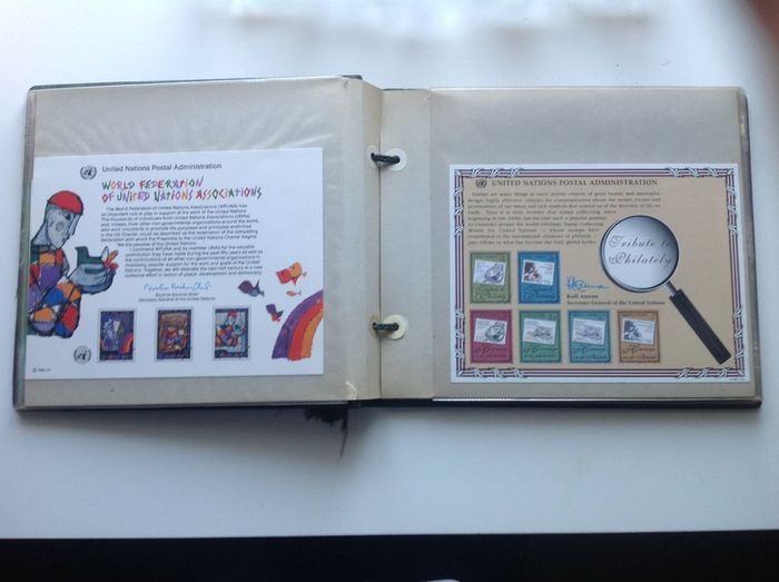 Stamps , UN souvenir card collection