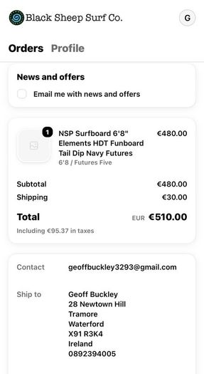 NSP Surfboard 68
