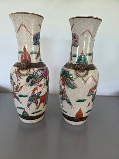 Chinese Cracle Glaze Vases