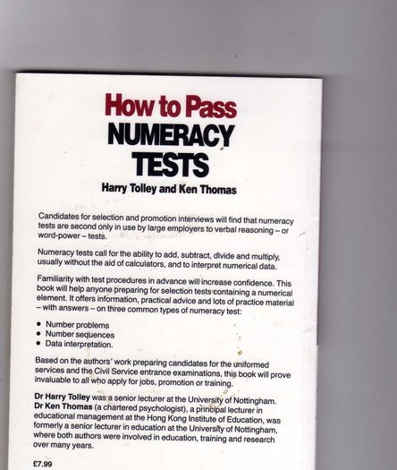 How To Pass.... Civil Service Qualifying Tests, Numeracy Tests And Verbal Reasoning Tests (3 Books)