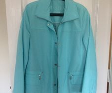 Basler Ladies turquoise rain jacket
