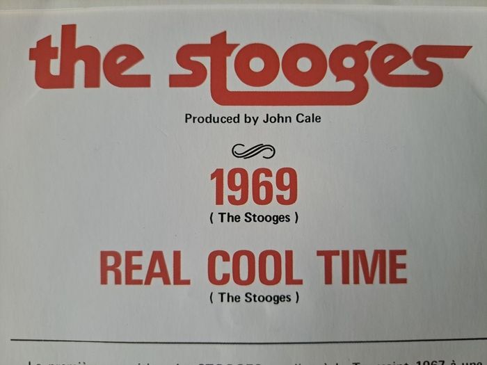 The Stooges 1969/real cool time 7" rare french 1969 release