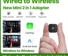 Wireless Android Auto & CarPlay Adapter 2-in-1, 2026 Upgraded UK Apple Car Play Dongle [Mini, Latency-Free, Auto Connect] Convert Wired to Wireless via USB-A/Type-C, Plug & Play, Fit for 2016+ Cars