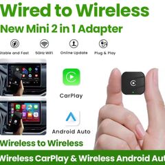 Wireless Android Auto & CarPlay Adapter 2-in-1, 2026 Upgraded UK Apple Car Play Dongle [Mini, Latency-Free, Auto Connect] Convert Wired to Wireless via USB-A/Type-C, Plug & Play, Fit for 2016+ Cars
