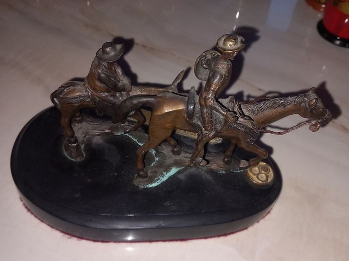 Bronze sculpture of Don Quixote, heavy, collectible, D18 post 10e