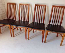 4 Kai Kristiansen Danish mid century dining chairs