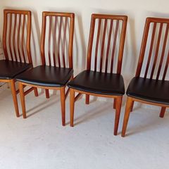 4 Kai Kristiansen Danish mid century dining chairs
