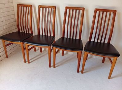 4 Kai Kristiansen Danish mid century dining chairs
