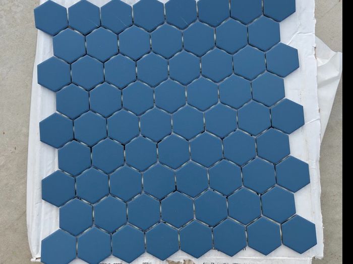 Hexa Aegean Blue Mosaic Hex Tiles 0.7m2