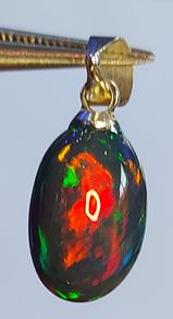 Ethiopian Fire Opal Pendant 2.7 ct on 925 Silver