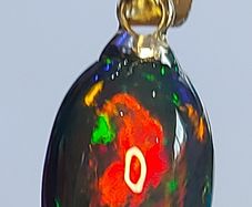 Ethiopian Fire Opal Pendant 2.7 ct on 925 Silver