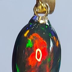Ethiopian Fire Opal Pendant 2.7 ct on 925 Silver