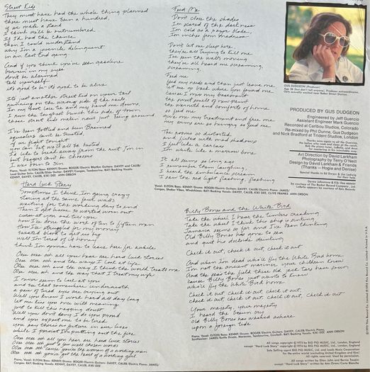 Elton John - Rock of the Westies. Absolutely lovely UK 1st pressing with  printed inner sleeve and insert.