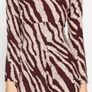 NEW With Tags! Burgundy/Cream Zebra Print High Neck Playsuit (Size 10) Image 5