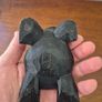 Vintage Solid Wood Hand Carved Turtle Tortoise Jewelry Trinket Box Image 6
