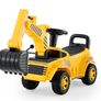 Ride On Excavator Digger for Toddlers with Helmet and Music Yellow Image 2