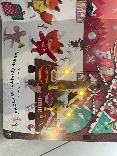 Kids book Christmas light and sounds book brand new