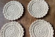 100% cotton crochet coasters