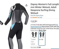 Wetsuit diving 5mm Osprey ladies