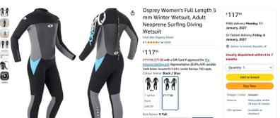 Wetsuit diving 5mm Osprey ladies
