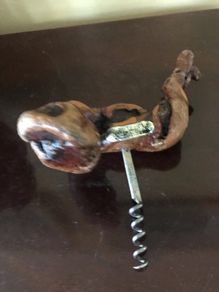 Vintage Twisted Wood Corkscrew