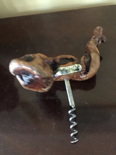 Vintage Twisted Wood Corkscrew