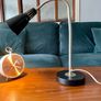 Vintage Ikea Kvart Hagberg Desk Table Lamp Black Gooseneck Image 7
