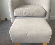 Mamas and Papas Babylon Rocking Nursing Chair and Matching Footstool in Excellent Condition