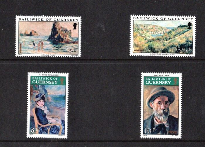 1974 Guernsey Renoir Commemorative Stamps Presentation Pack