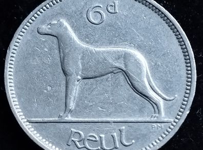 Ireland - 1940 - 6 Pence - Wolfhound - KM.13 - [2768]